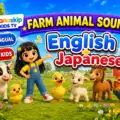 Animal Sounds in English & Japanese! 🐮🐥🐴 | Fun Bilingual Song for Kids